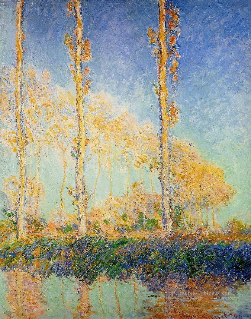 Trois peupliers à l’automne Claude Monet Peintures à l'huile